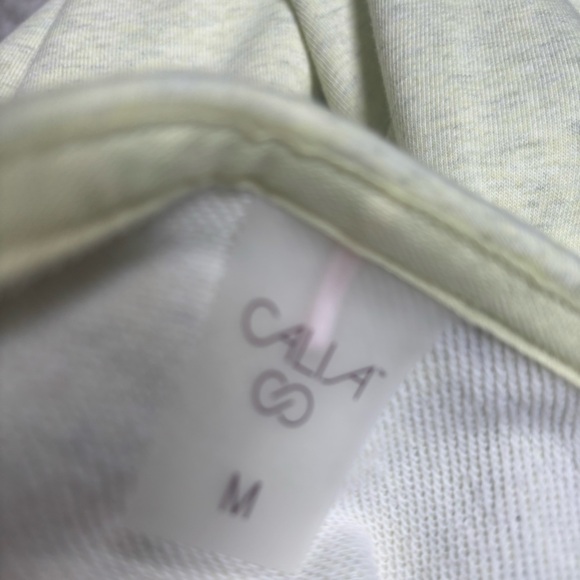 CALIA SPLIT-NECK OVERSIZED LIGHT GREEN DROP SHOULDER SLOUCHY HOODIE SZ M - Picture 7 of 8